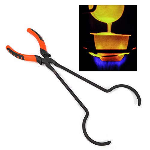 YUYTE Tiegelzange, Stahl Tiegelzange, Goldschmelzofen Halter Clamp, Goldschmelzofen Halter Clamp, Schmuckherstellung Werkzeug von YUYTE