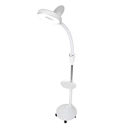 Vergrößerungs Stehlampe, Lampe mit 8 x Lupe, einstellbare LED Kaltlicht Stehlampe, für Basteln Nähen Tätowieren Tattoo von YUYTE