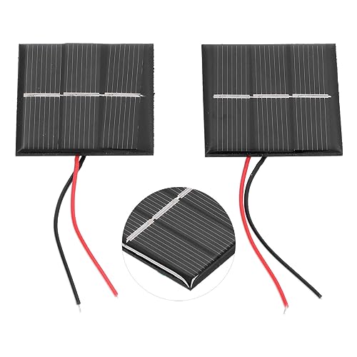 YUYTE 2pcs Solar Panel Modul 43x55 Mm 0,4 W 1,5 V Hocheffizienz Polysilicon Solarzellen mit Geringem Lichtffekt für Spielzeugleuchtenventilatoren von YUYTE