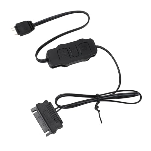 YUYTE ARGB -Computer -Lüfter -Controller 5V 3 Pin RGB PC -Lüfter -Controller mit -Stromversorgung für PC -Fall -Lüfter Kühler DIY ARGB -Geräte (BLACK) von YUYTE