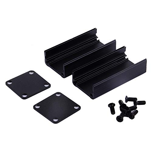 YUYTE Aluminium-PCB-Instrumentenboxgehäuse 50x25x25mm Split mit Integrierten Rillen für Leiterplatten Elektronische Projekte Netzteileinheiten von YUYTE