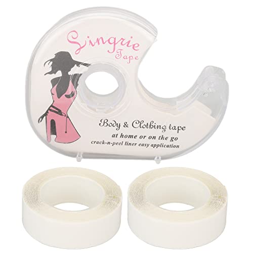 YUYTE Doppelseitiges Klebeband für Kleidung,Fashion Tape für Kleidung und Kleider,doppelseitig,transparent,überragende Haftung,geeignet für alle Stoffarten und alle Hauttöne,50 Fuß von YUYTE