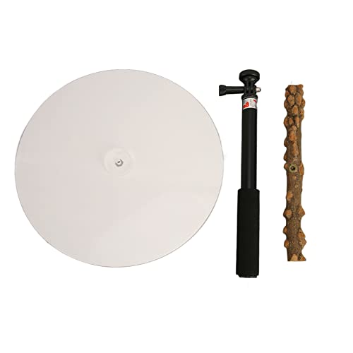 YUYTE Papageienstation, Verstellbare Vogelstange, Papageienstangenständer, Tragbare Vogelspielstation, Höhenverstellbar von 30 cm Bis 94 cm, mit Acrylbasis und Pfefferholz für von YUYTE