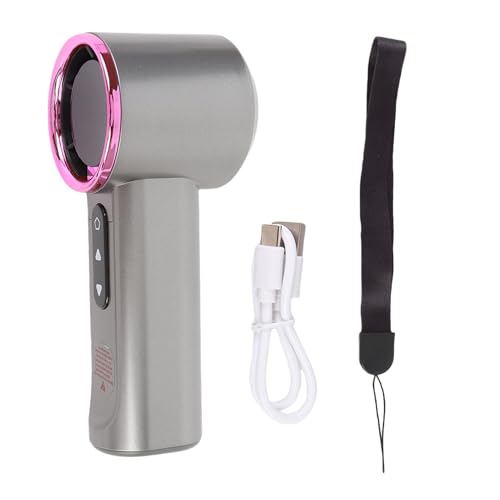 YUYTE Tragbarer Handheld -Lüfteraufladbares Handlüfter USB -Handlüfter 3000 -mAh Batterie 3 Geschwindigkeit Verstellbares Digital Display Niedriges Geräusch mit Modernem Elegantem (Grau lila) von YUYTE
