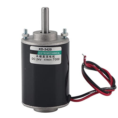 YUYTE XD-3420 12 V/24V 30W DC Motor Permanentmarke Motor Hochgeschwindigkeit 3500/7000 U/min Kugellager Kupferdrahtstatator mit CW/CCW-Steuerung für Wattebonbo (24v6000 rev) von YUYTE