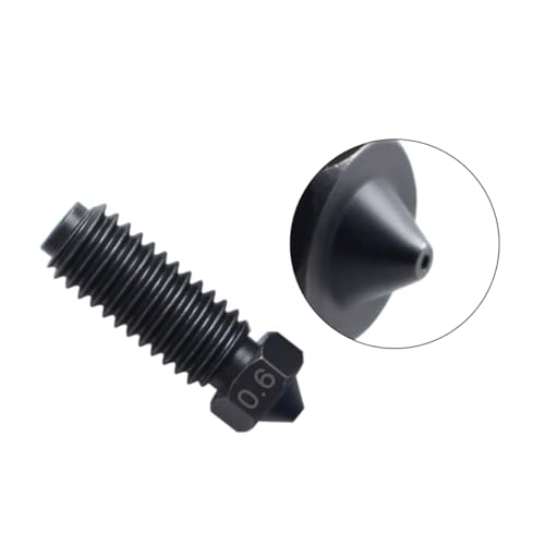 0,4/0,6/0,8 mm Kobra 3 Düse für Anycubic Kobra 3 gehärtete Stahldüse 3D-Drucker Kobra 3 Düsen Extruder Hotend Düsen-Kit (0,6 mm) von YUYUEMI