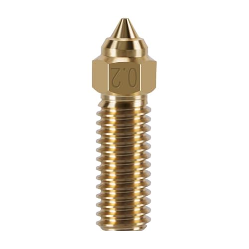K1 Düse mit hoher Härte, hohe Durchflussdüse, hochtemperaturbeständige Messingdüse, schnelle Wärmeleitfähigkeit, verschleißfeste Düse für Creality K1/K1 Max/CR-M4 3D-Drucker (0,2 mm) von YUYUEMI