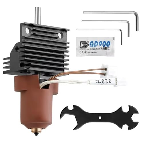 K1 Keramik-Hotend-Kit für Creality K1/K1 Max/K1C 3D-Drucker-Extruder, Hotend-Kit mit Kühlkörper, Thermokleber, 0,4 mm gehärtete Stahldüse, Hotend-Upgrade-Kit von YUYUEMI