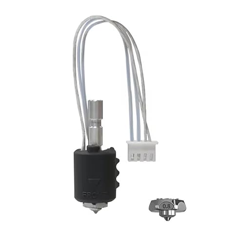 YUYUEMI Hot End für Anycubic Kobra3 Hotend mit 0,4/0,6/0,8 mm Düse, Edelstahl, 24 V, 80 W, Extruderdruck, Kobra3 Kopf-Kit (0,8 mm) von YUYUEMI