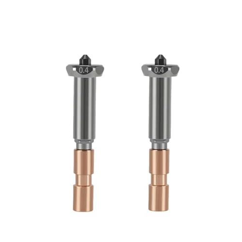 YUYUEMI Kobra3 Max Düse für Anycubic Kobra3 Max 3D-Drucker, Hochgeschwindigkeits-Schnellwechsel, abnehmbare Hartstahldüse, Upgrade-Kit (2 Stück) von YUYUEMI