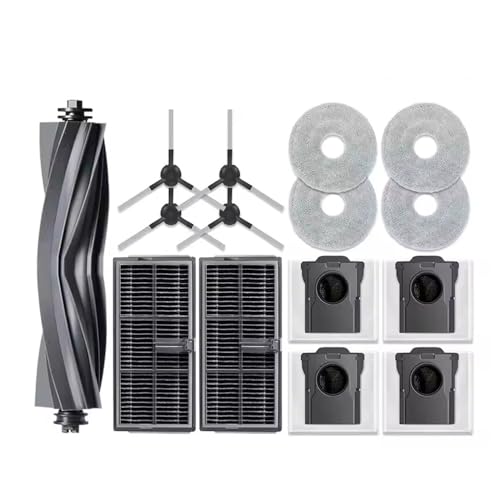 YUYUEMI L10s Ultra Gen 2 Ersatzzubehör für Dreame L10s Ultra Gen 2/L30s Ultra Saugroboter, Gummibürsten, Wischtuch-Pads, Seitenbürsten, Filter, Ersatz-Staubbeutel (Set1) von YUYUEMI