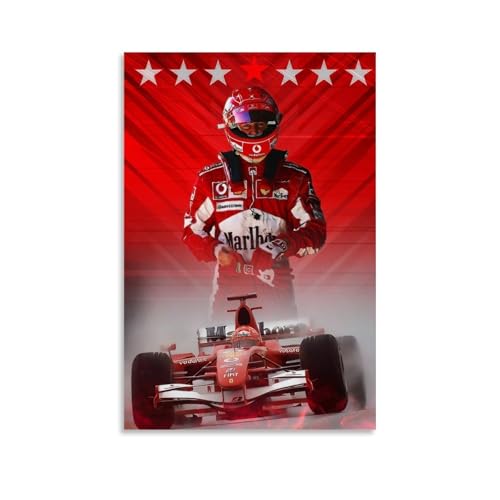 YUYUMEGDE Michael Schumacher Poster Dekorative Malerei Leinwand Wandkunst Wohnzimmer Poster Schlafzimmer Malerei,Wandkunst Bilddruck Moderne Familienzimmer Dekor 16x24inch(40x60cm) von YUYUMEGDE