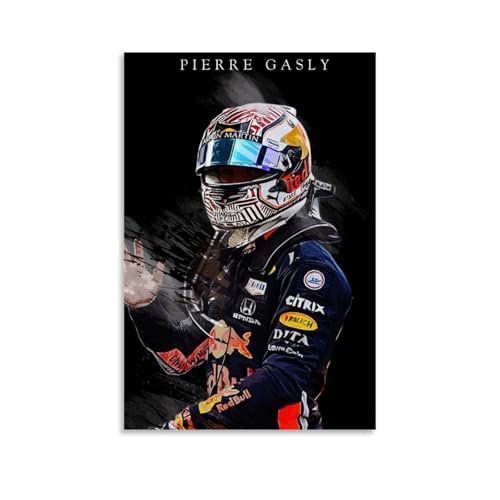 YUYUMEGDE Pierre Gasly Poster Dekorative Malerei Leinwand Wandkunst Wohnzimmer Poster Schlafzimmer Malerei,Wandkunst Bilddruck Moderne Familienzimmer Dekor 24x36inch(60x90cm) von YUYUMEGDE