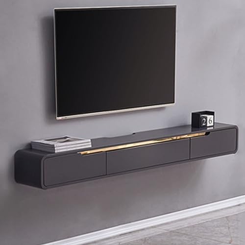 Tv Lowboard - Tv Schrank Hängend - Wandmontage TV-Schrank, An Der Wand Montiertes Entertainment-Center-Medienkonsolen-TV-Board, 120 Cm Moderner TV-Ständer, TV-Lowboard, Verstecktes Kabelloch ( Color : von YUZDNM