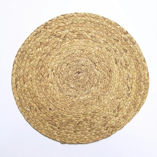 Dekorative Tischsets, 10–30 cm runde/elliptisch gewebte Tischsets, natürliche Wasserhyazinthen-Tischsets, strohgeflochtene Rattan-Tischsets, handgewebte(10cm) von YUZGUHEY