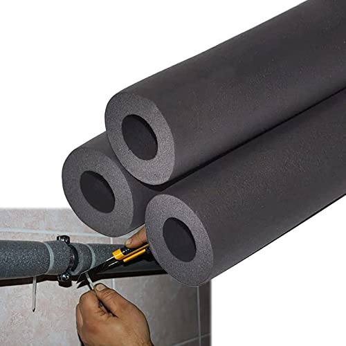 Rohrisolierungsschaum, Flexible Hochdichte Solarrohrisolierung Länge 1,7 m, Schwarz(34MM) von YUZGUHEY