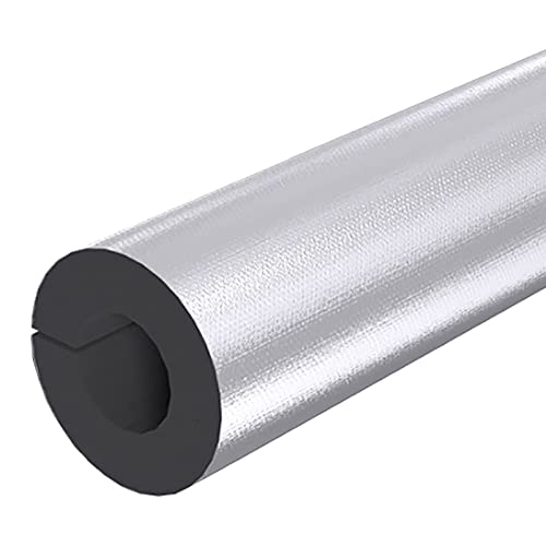 Rohrisolierungsschaum, feuerfest, Aluminiumfolie, Rohrisolierungsschlauch für Wasserleitung/Klimaanlagenrohr/Heizung (27 mm x 20 mm) von YUZGUHEY