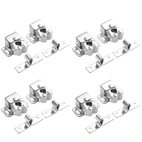 Schiebetürschloss, Türschnäpper, 40 Stück, drücken Sie die Türschnalle for den Kleiderschrank, berühren Perle, Doppelradfeder, feste Schlossschnalle, niedriger Fuß, Schranktürschnalle von YUZGUHEY