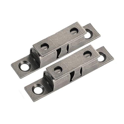 Schiebetürschloss, Türverschluss 20ocs Möbeltür Doppelrollenperlen Schlösser Schranktürriegel Touch Hardware(Gray-50mm) von YUZGUHEY