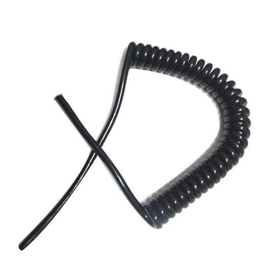 Spiralkabel, 18AWG Spiraldrahtkabel 22cm Schwarz 0,75mm2 Einziehbare Schnur Federdrahtspirale von YUZGUHEY