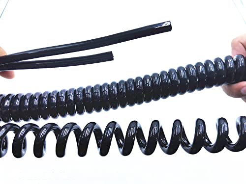 Spiralkabel, 1Pc Auto Spirale Draht 4Core Korrosion Draht 20AWG 24AWG CNC Maschine Werkzeug Spirale Linie Mobile Beleuchtung(2.5 Meters,4core 24AWG 0.2mm2) von YUZGUHEY