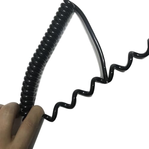 Spiralkabel, 2 Kerne Teleskop-Stromleitung 0,75 mm Quadratfederdrahtkabel Wechselstromkabel Spiralkabel Einziehbare Spule von YUZGUHEY