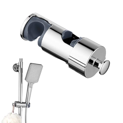Geeignet für Duschrohre mit Einem Durchmesser von 16–27 mm 360° Drehbare Duschhalterung ABS Verstellbar Brausehalter Duschhalterung Ohne Bohren Universal Duschkopfhalterung Halter für Duschkopf von YUZHEDM