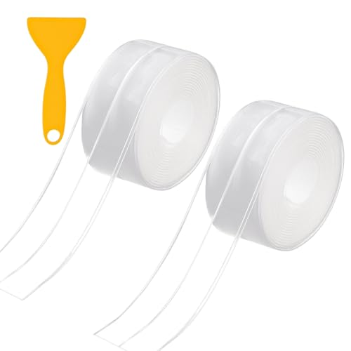 Wasserdichtes Klebeband 2 Rollen 3.2m Dichtband Selbstklebend Wasserdicht Gummistreifen selbstklebend Dichtungsband Selbstklebendes Wasserdichtes Klebeband Für Küche, Bad, Badewanne von YUZHEDM