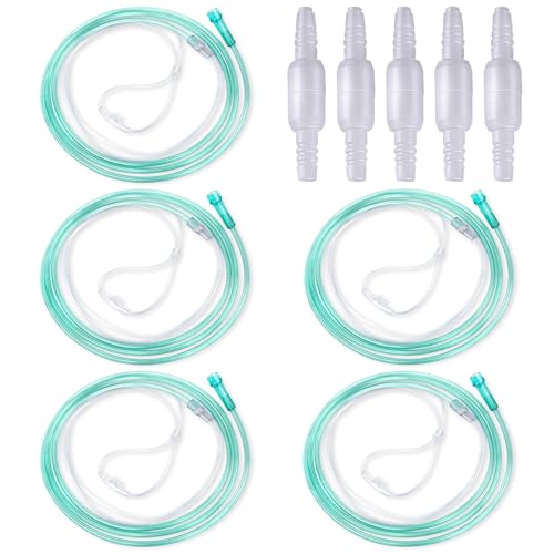 YUZHEDM 5 STK Nasenbrille für Sauerstoffgerät, Sauerstoffschlauch, Nasenbrille,Sauerstoff-Nasenkanülen, Enthält 5 STK 2m Nasenschläuche für Erwachsene & 5 STK Schlauch-Drehverbinder YUZHEDM 5 STK Nasenbrille für Sauerstoffgerät, Sauerstoffschlauch, Nasenbrille,Sauerstoff-Nasenkanülen, Enthält 5 STK 2m Nasenschläuche für Erwachsene & 5 STK Schlauch-Drehverbinder von YUZHEDM