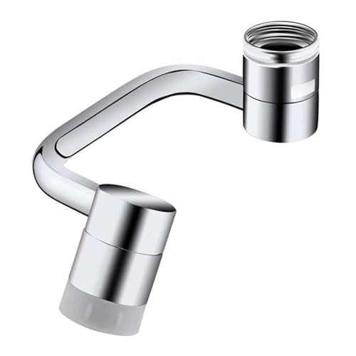 1080 Grad drehbarer Wasserhahn-Extender aus Metall, U-förmiger Roboterarm, universelles Dual-Modell, spritzwassergeschützter Filter, Wasserhahn, Badezimmer zu Hause(Dual mode) von YVAAASIYC