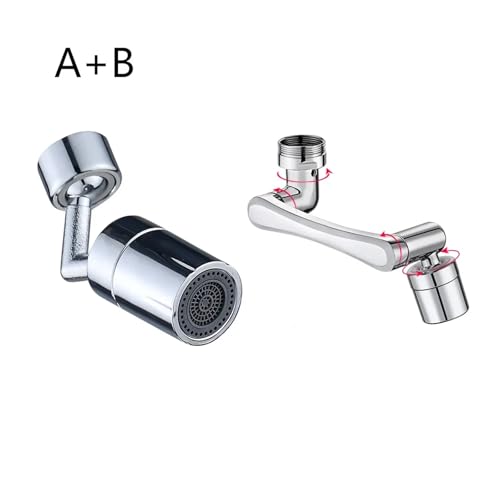 1080 ° Universal Rotation Wasserhahn Extender Sprayer Kopf Küche Roboter Arm Verlängerung Wasserhähne Mixer Belüfter Bubbler Düse(AB) von YVAAASIYC