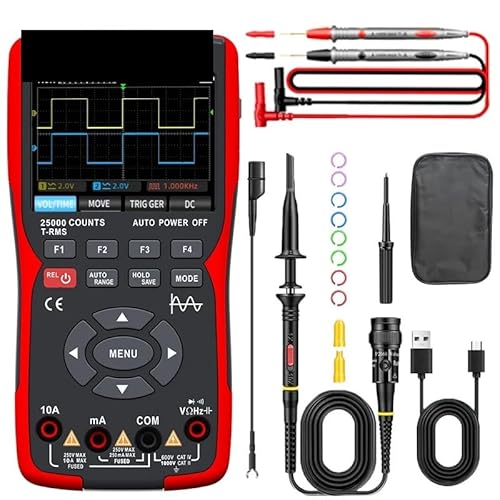 3In1 Digital Multimeter 50MHz Bandbreite 280MS Rate PC Wellenform Daten Lagerung Dual Oszilloskop Signal Generator Tester(With 2 Test probes) von YVAAASIYC