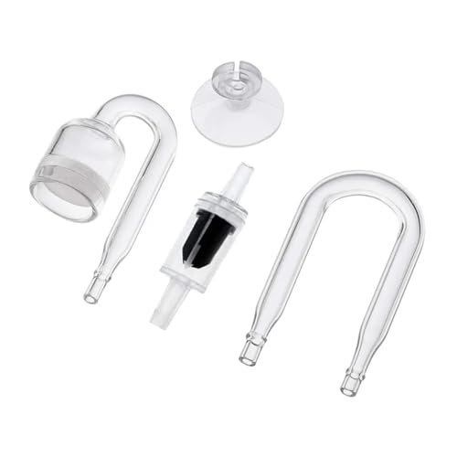 4-in-1 Aquarium-U-Rohre, Sauger, CO2-Diffusoren, Rückschlagventil, Kohlendioxid-Reaktor, Regler, Zerstäuber for lebende Pflanzen im Aquarium von YVAAASIYC
