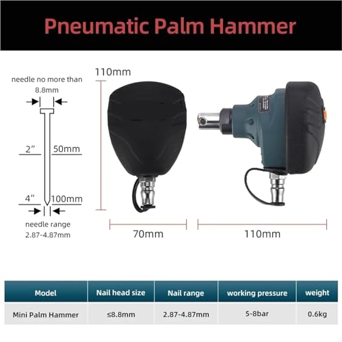 Air Palm Nailer Pneumatische Mini Hammer Nagel Pistole Guide for Schnelleres Einfacher Fahren Holz Arbeiten Air Palm Nailer Pneumatische Mini Hammer Nagel Pistole Guide for Schnelleres Einfacher Fahren Holz Arbeiten von YVAAASIYC