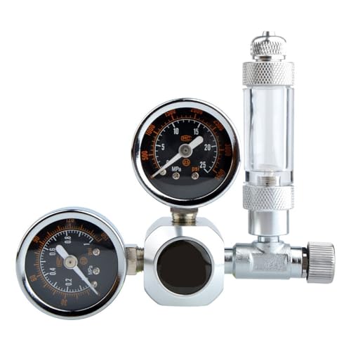 Aquarium CO2 Magnetventil Regler Magnetische Rückschlagventil DIY Zubehör Diffusor Ozon Generator System Kit(Big double meter,W21.8) von YVAAASIYC