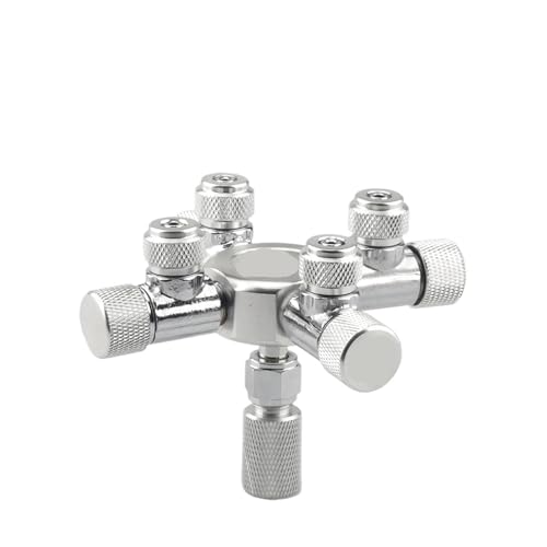 Aquarium-Tank-CO2-Ventil-Splitter-Regler-Verteilernadel-Feineinstellungsventil for CO2-Regler mit 6-Wege-Ausgängen(Type 4) von YVAAASIYC