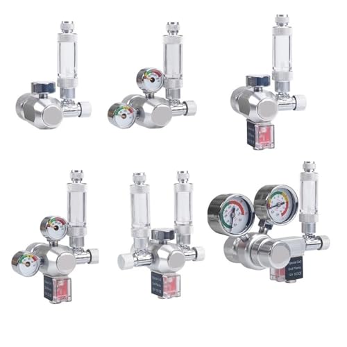 DC12V Aquarium CO2-Regler mit Rückschlagventil, Blasenzähler, magnetisches Magnetventil, 360°-Feinabstimmungsventil for Kohlendioxid(R101,CGA320 DC12V) von YVAAASIYC