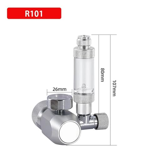 DIY Aquarium CO2-Regler Magnetventil Kit Rückschlagventil CO2-Steuerungssystem Zylinder Reduzierventil(R101) von YVAAASIYC