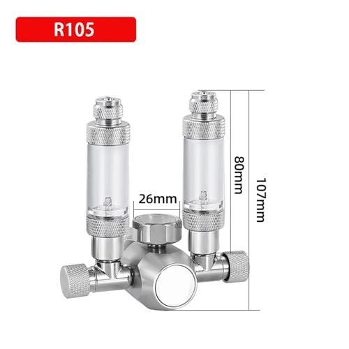 DIY Aquarium CO2-Regler Magnetventil Kit Rückschlagventil CO2-Steuerungssystem Zylinder Reduzierventil(R105) von YVAAASIYC