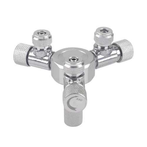 Edelstahl-Mehrkanal-Aquarium-CO2-Abscheider-Verteiler-Rückschlagventil-Aquarium-CO2-Generator CO2-Regler-Zubehör(W02-03) von YVAAASIYC