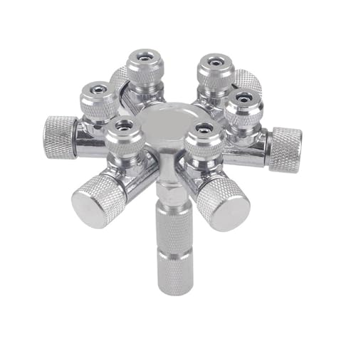 Edelstahl-Mehrkanal-Aquarium-CO2-Abscheider-Verteiler-Rückschlagventil-Aquarium-CO2-Generator CO2-Regler-Zubehör(W02-06) von YVAAASIYC