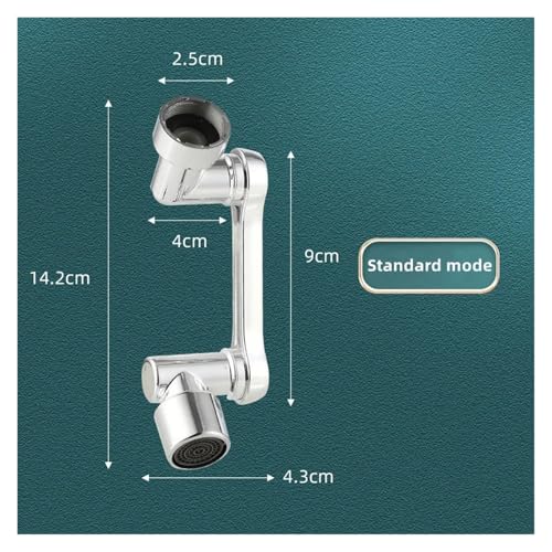 Mechanischer Arm Universalhahn 1080 Grad Wasserhahn Badezimmer Waschbecken Bubbler Einzelgetriebe Doppelgetriebe optional(01) von YVAAASIYC