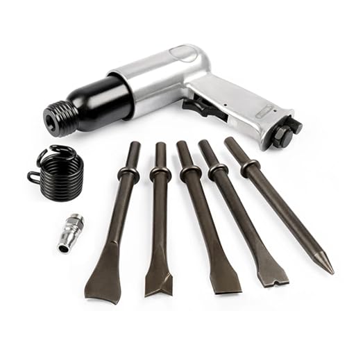 Pneumatische Schaufel, industrieller pneumatischer Meißel, gerader Griff, Luftmeißel, pneumatisches Hammerschaufelwerkzeug mit Schabermesser(Round Handle) von YVAAASIYC