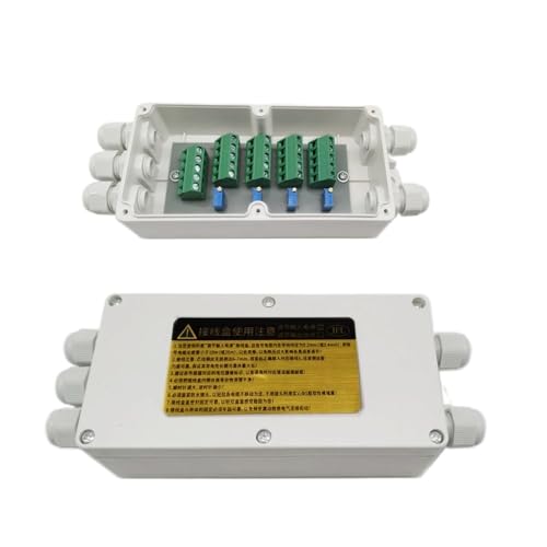 YVAAASIYC Wägezellen-Anschlussdose, 5-Loch-4-Leiter-Anschlussdose Brückenwaage/Gewichtssensor Gewichtungssensor(White Junction Box) von YVAAASIYC