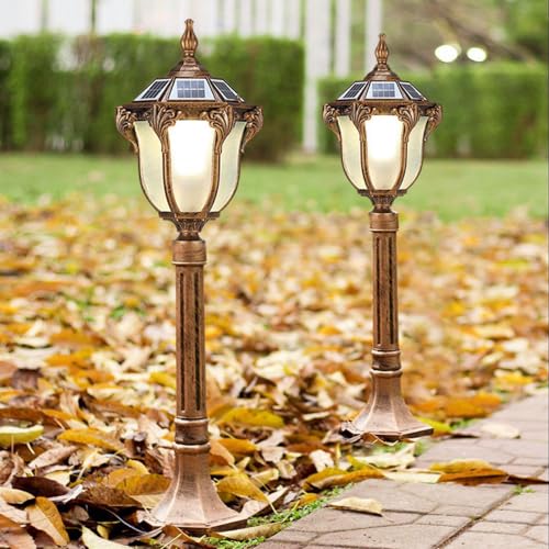 Set Mit 2 Solar-Landschaftswegleuchten 80Cm Bronzefarbene Wegebeleuchtung Pfostenleuchten Wasserdichte Außenlaterne, Rasenleuchte Stehlampe Solarbetriebene LED-Landschaftspfostenmastbeleuchtung Set Mit 2 Solar-Landschaftswegleuchten 80Cm Bronzefarbene Wegebeleuchtung Pfostenleuchten Wasserdichte Außenlaterne, Rasenleuchte Stehlampe Solarbetriebene LED-Landschaftspfostenmastbeleuchtung von YVAMNAD