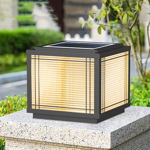 Solar-Pfostenleuchte Schwarze Solar-Pfostenkappenleuchten, Säulenlampe Den Außenbereich LED-Zaun Deckkappe Landschaftsbeleuchtung Wasserdichte Säulenlaterne Garten Weglampe Briefkasten-Sockellaterne Solar-Pfostenleuchte Schwarze Solar-Pfostenkappenleuchten, Säulenlampe Den Außenbereich LED-Zaun Deckkappe Landschaftsbeleuchtung Wasserdichte Säulenlaterne Garten Weglampe Briefkasten-Sockellaterne von YVAMNAD