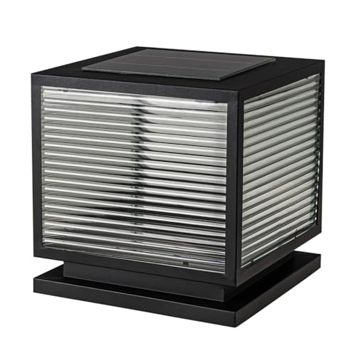 Solarbetriebene Außenpfostenbeleuchtung Solar-Pfostenleuchte Außenbereich Fernbedienung LED-Zaundeckkappenleuchte Schwarze Quadratische Säulenlampe Wasserdichtem Glas Landschaftsbeleuchtung Veranda Solarbetriebene Außenpfostenbeleuchtung Solar-Pfostenleuchte Außenbereich Fernbedienung LED-Zaundeckkappenleuchte Schwarze Quadratische Säulenlampe Wasserdichtem Glas Landschaftsbeleuchtung Veranda von YVAMNAD