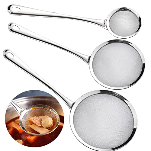 Sieb Küche Nudelsieb Küchensieb Mehlsieb Edelstahl Reissieb Passiersieb Klein Feines Fein Kleines Strainer Feinsieb Seiher Durchschlag,3 Stück Sieb Küche Nudelsieb Küchensieb Mehlsieb Edelstahl Reissieb Passiersieb Klein Feines Fein Kleines Strainer Feinsieb Seiher Durchschlag,3 Stück von YVIFEVG