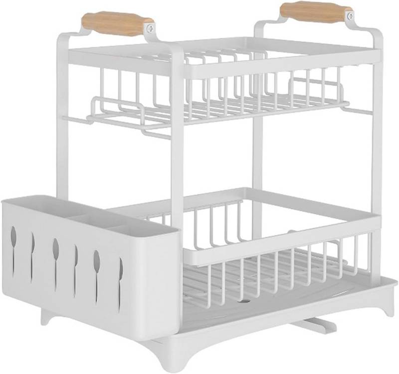 YVMOOEC Geschirrständer Multifunktionales Besteck Abtropfgestell – 2 Ebenen, Zubehör für Küche, Abnehmbar & platzsparend – ideal für Küche & Spüle YVMOOEC Geschirrständer Multifunktionales Besteck Abtropfgestell – 2 Ebenen, Zubehör für Küche, Abnehmbar & platzsparend – ideal für Küche & Spüle von YVMOOEC