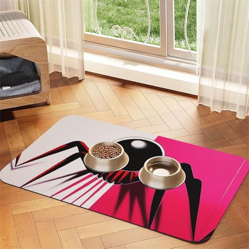 Futtermatte für Hunde und Katzen, saugfähig, Leder, für Wassernapf, wasserdicht, keine Flecken, schnell trocknend, rutschfest, 45 x 30 cm Futtermatte für Hunde und Katzen, saugfähig, Leder, für Wassernapf, wasserdicht, keine Flecken, schnell trocknend, rutschfest, 45 x 30 cm von YVNKHKU